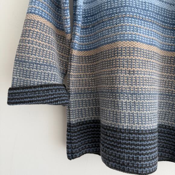 Vintage Alexandra Bartlett Sweater Womens 1X Wool Angora Knit Turtleneck Striped - Picture 3 of 9